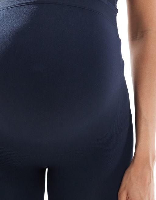 Mamalicious Maternity seamless leggings in dark sapphire (part of a set), 5 of 5