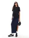 [Mama.licious] Mamalicious Maternity seamless over the bump maxi skirt in navy L-XL Navy blazer