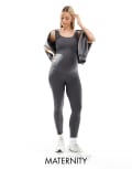 [Mama.licious] Mamalicious Maternity seamless singlet top in grey (part of a set) One Size GREY