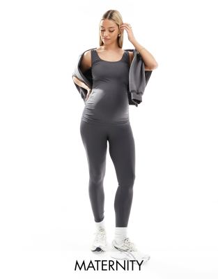 Mama.licious Mamalicious Maternity seamless vest top co-ord in grey