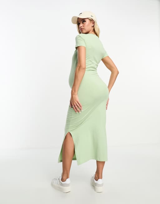 Mamalicious Maternity short sleeve maxi dress