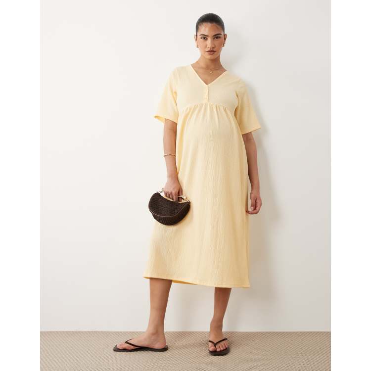 short gold maternity dress Eliza Maternity Dress Short Gold Rush