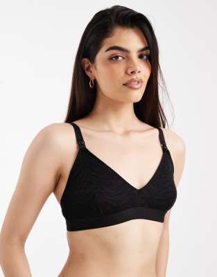 Mama.licious Mamalicious Maternity Soft Nursing Bralet In Black