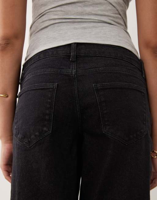 Mamalicious Maternity Soul over the bump wide leg jeans in black denim, 4 of 5