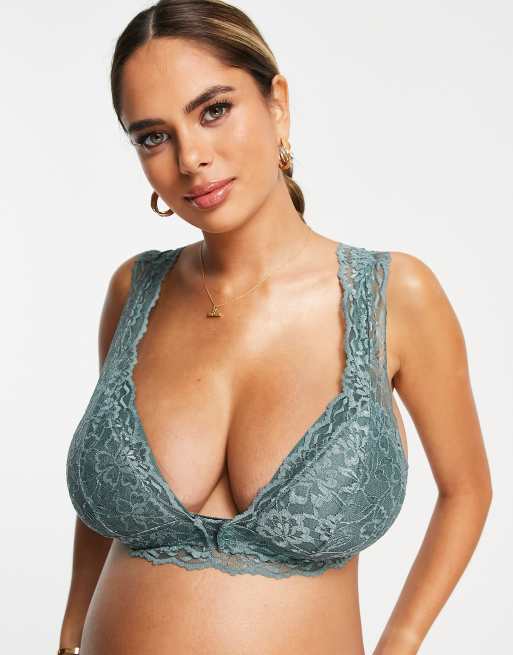 Mamalicious Maternity - Soutien-gorge d'allaitement en dentelle - Vert foncé, 2 de 4