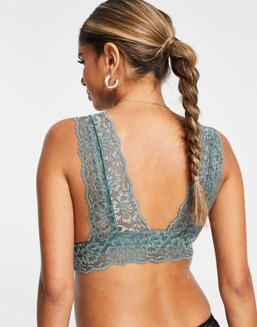 Mamalicious Maternity - Soutien-gorge d'allaitement en dentelle - Vert foncé, 3 de 4