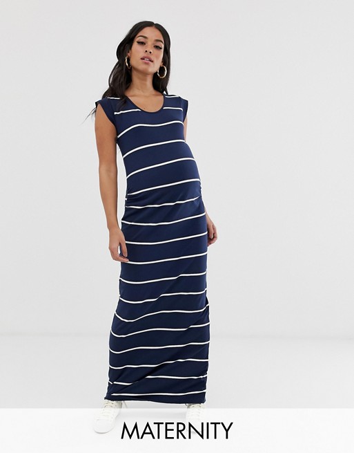 Mamalicious maternity stripe maxi dress