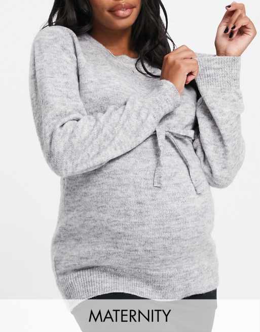 Mamalicious Maternity sweater in gray