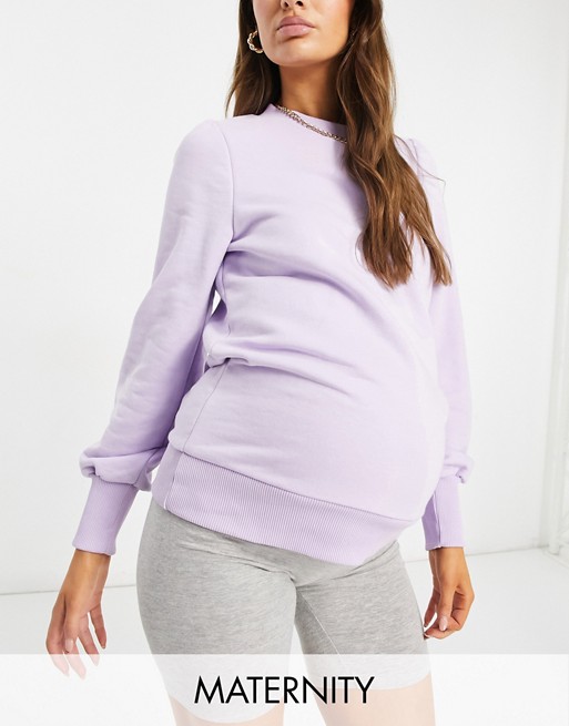 Mamalicious Maternity sweatshirt in lilac