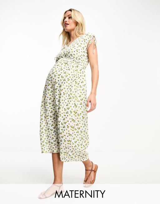 Lemon print maternity dress hotsell