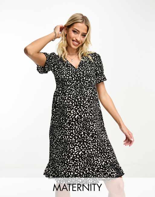 Mamalicious Maternity abstract floral print mini dress