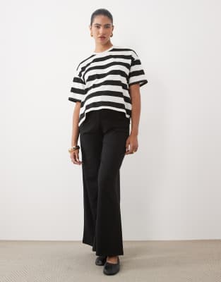 Mama.licious Mamalicious Maternity Wide Leg Jersey Trouser In Black