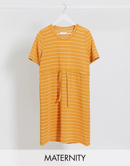 Mamalicious mini t-shirt dress in stripe