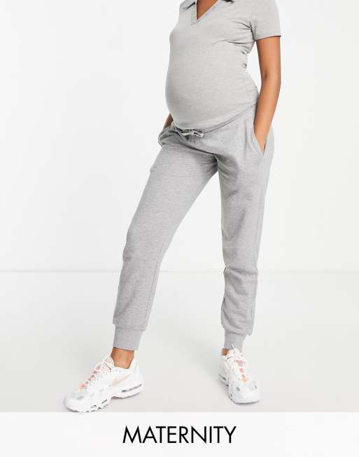 Mamalicious - Moederschap joggers in katoenmix in grijs - LGREY