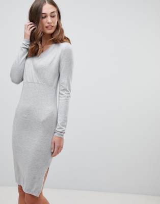 grey midi jumper dress