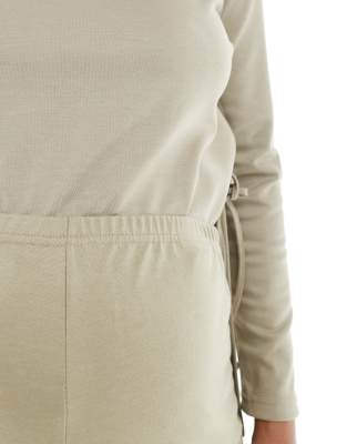 Mama.licious Mamalicious Over The Bump Jersey Pants In Green
