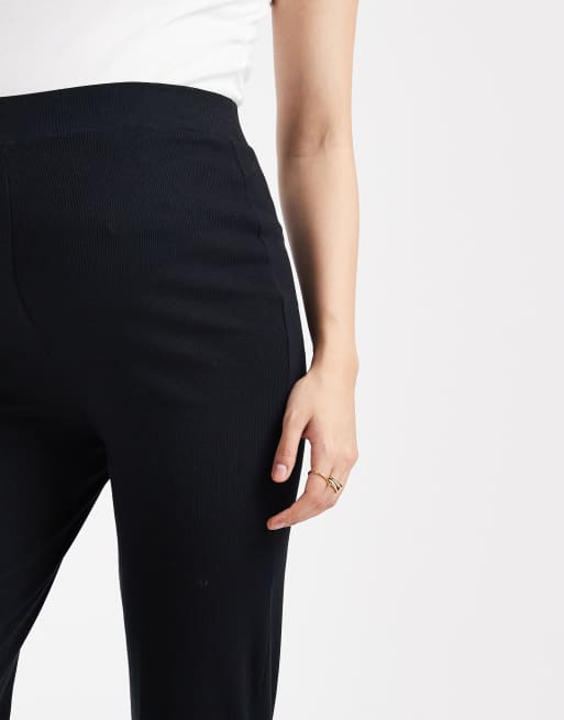 Mamalicious - Pantalon de grossesse large ultra côtelé - Noir, 4 de 5