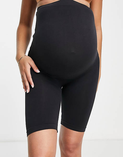 Asos Donna Abbigliamento Intimo Intimo modellante Pantaloncini modellanti sopra il pancione neri ASOS DESIGN Maternity 