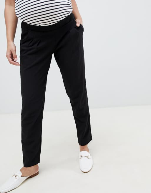 Mamalicious Pantaloni sartoriali premaman neri ASOS