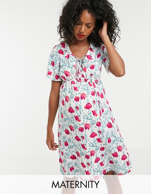 Mamalicious poppy print dress