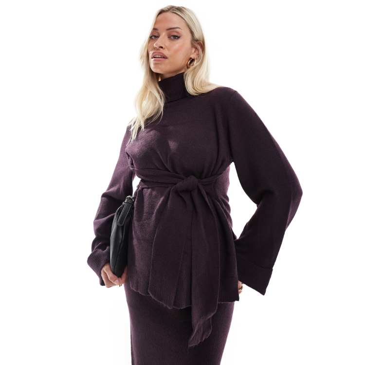 Mamalicious Pull col roulé d'ensemble de grossesse en maille