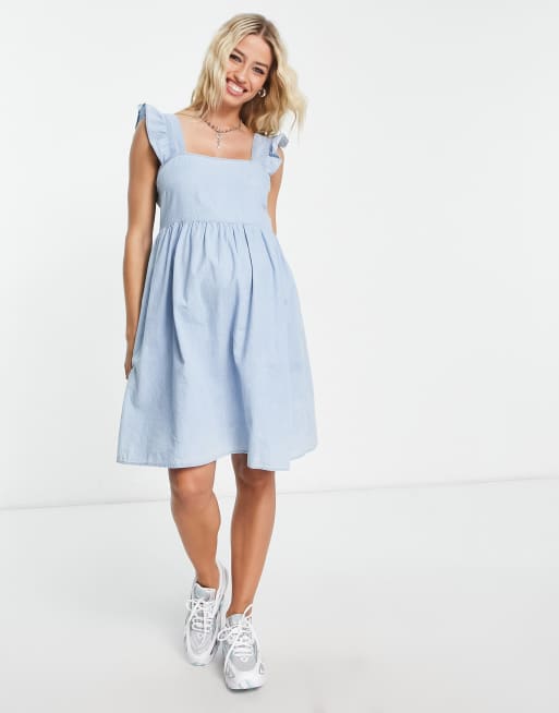 Ruffle strap clearance dress