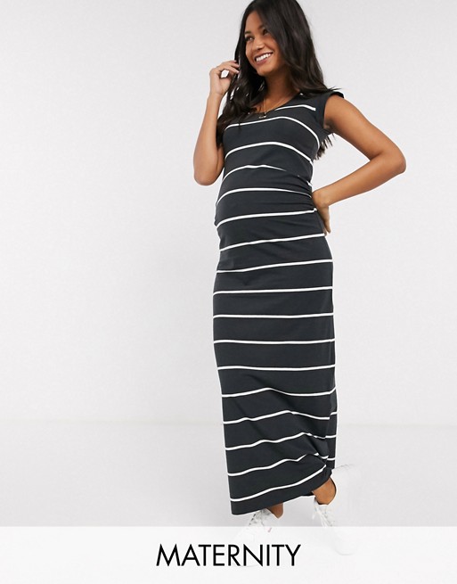 Mamalicious stripe maxi dress
