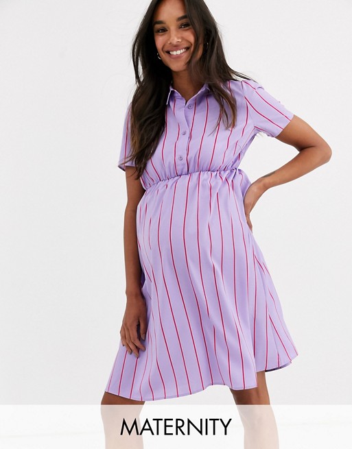 Mamalicious stripe shirt dress