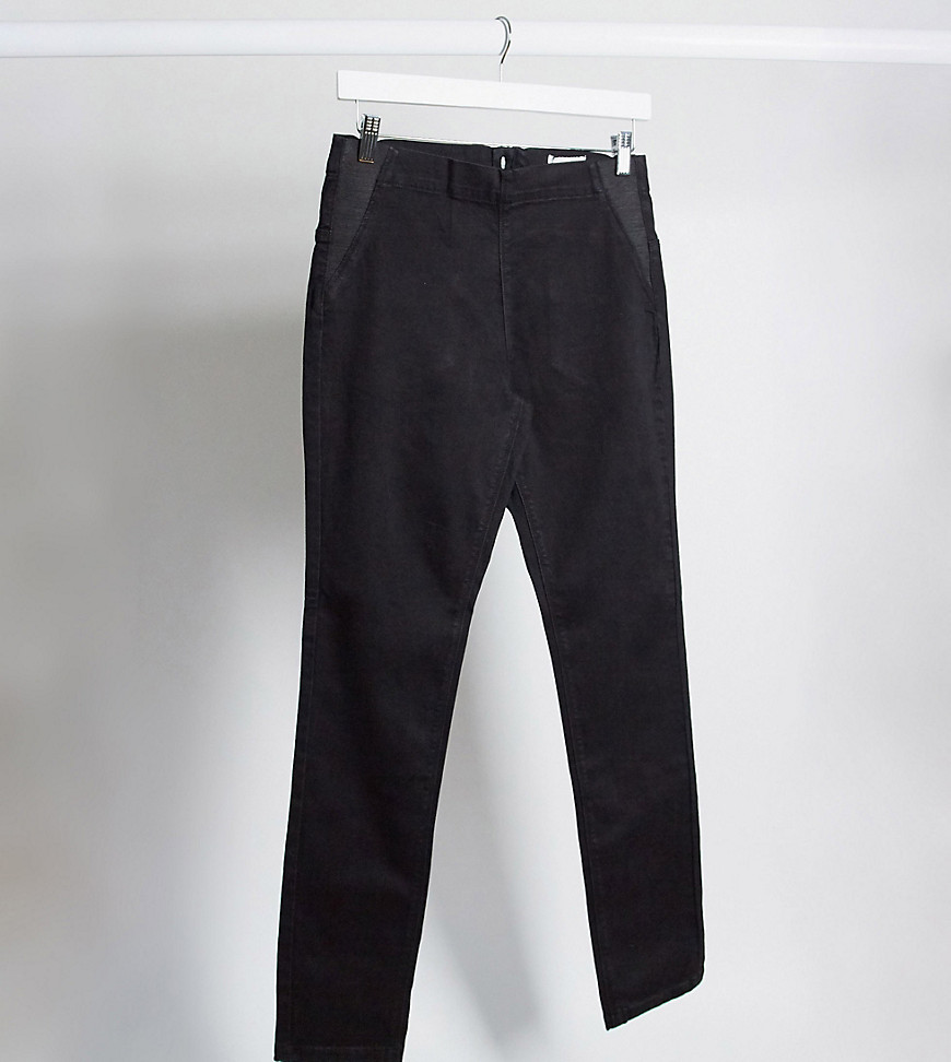 Mamalicious – Svarta jeans till efter förlossningen med hög midja och dragkedja baktill