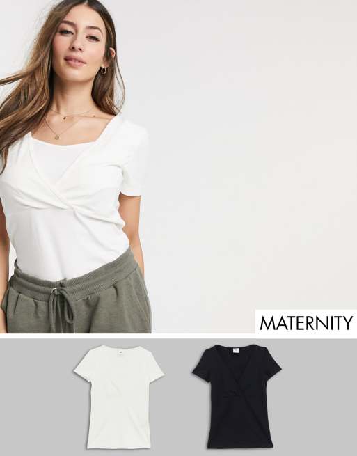 Mamalicious Top de lactancia en algodón 2 Pack - MULTI