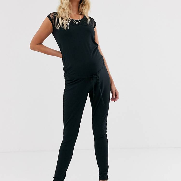 MAMALICIOUS Damen Mlbecky S/S Jersey Jumpsuit Umstandsoverall 