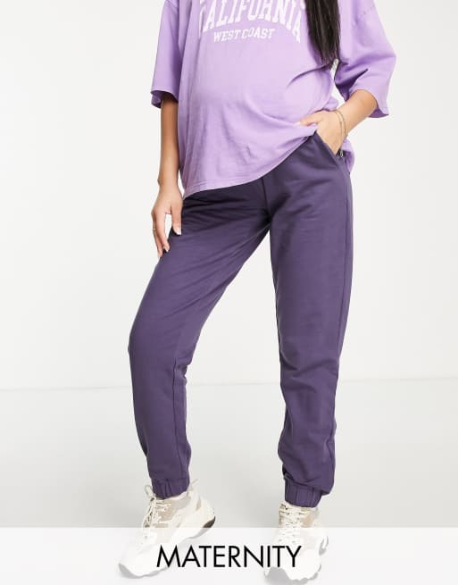 Mamalicious – Umstandsmode – Jogginghose aus Baumwolle in Indigo, Kombiteil - PURPLE