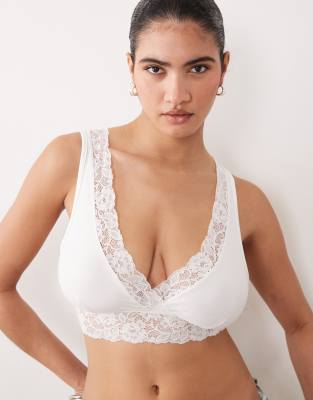 Mamalicious - Umstandsmode - Still-Bustier aus weicher Spitze in Weiß