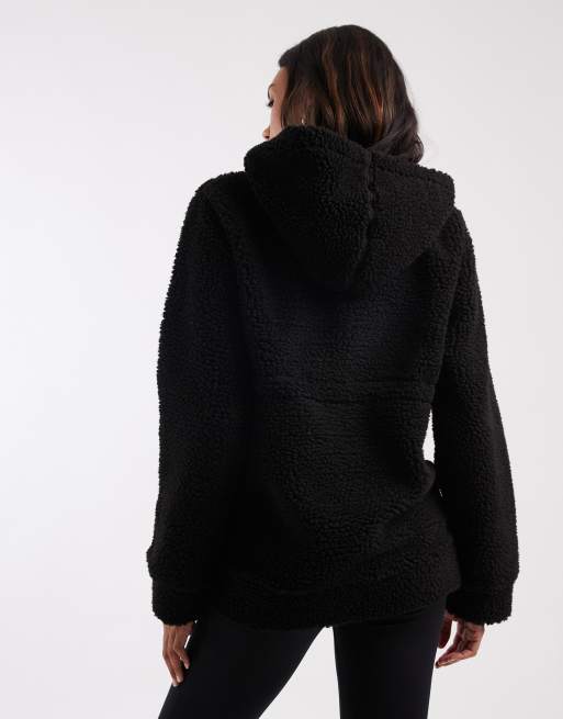 Mamalicious - Veste duveteuse de grossesse 3-en-1 avec empiècement amovible devant pour bébé avec capuche - Noir, 3 de 4