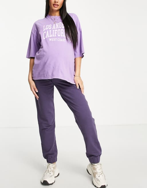 Mamalicious Zwangerschapskleding Joggingbroek van katoen in