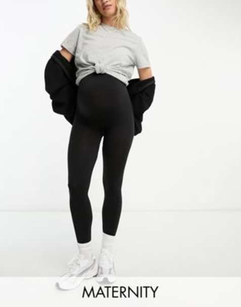Mamalicious - Zwangerschapskleding - Naadloze legging in zwart - view 1