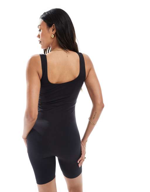 Mamalicious - Zwangerschapskleding - Naadloze playsuit in zwart, 4 van 4