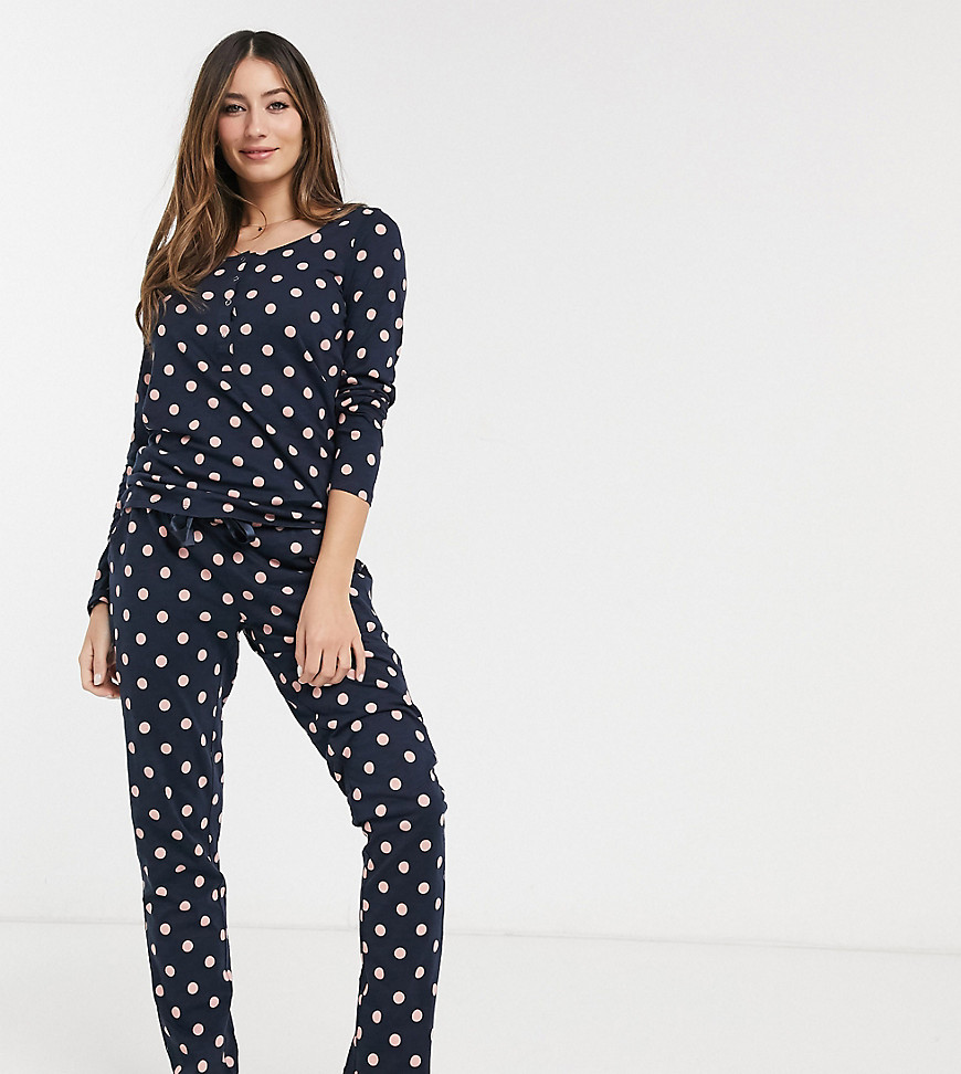 Mamalicious - Zwangerschapskleding - Pyjamaset voor borstvoeding met stippenprint-Multi