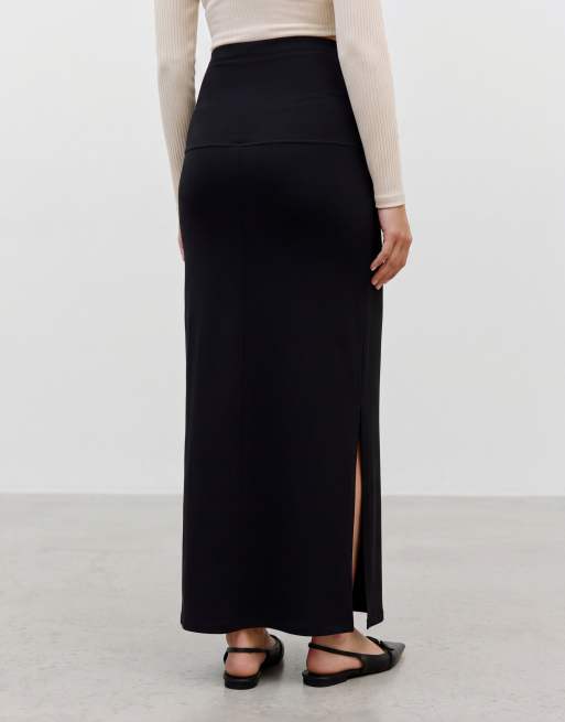 Mamalicious Maternity - Jupe longue en jersey - Noir, 5 de 5