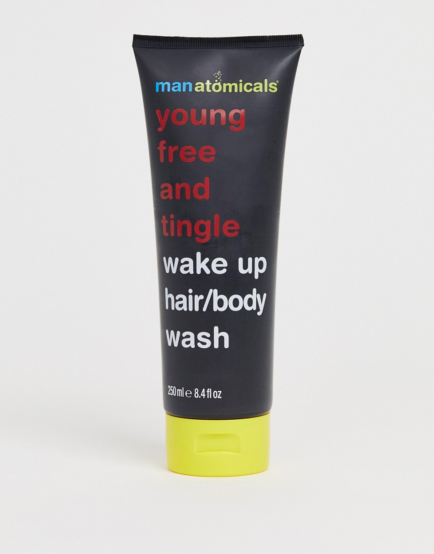 Manatomicals young free and tingle wake up hair/body wash-No Colour