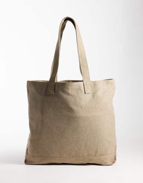 Mango 100 % Baumwoll-Shopper in Hellbraun - view 1