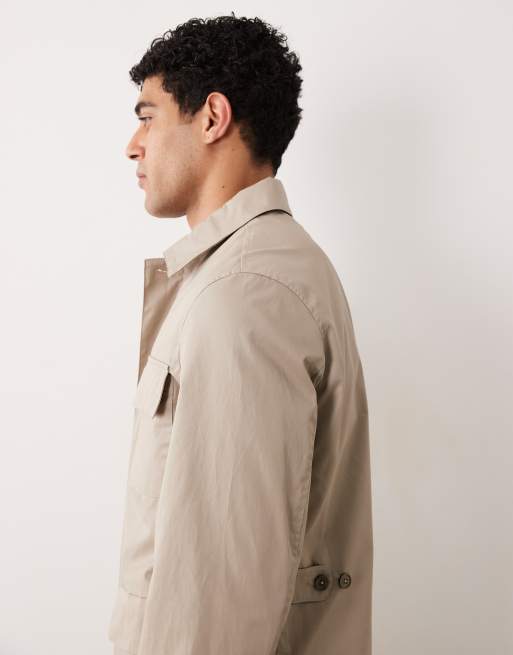 Mango – 100% bomull – Beige jacka med fickor, 4 av 5