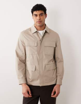 Mango 100 cotton pocket detailing jacket in beige beige 34690₽