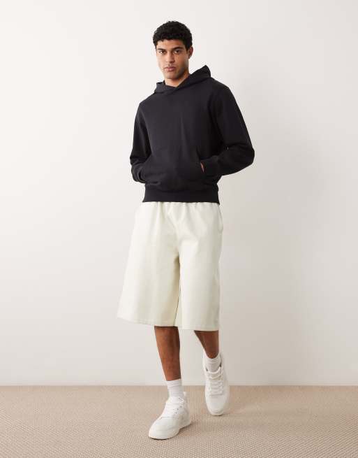 Mango 100% cotton regular fit hoodie in navy, 2 of 5