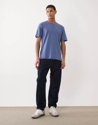 Mango 100% Cotton Regular Fit T-shirt In Blue