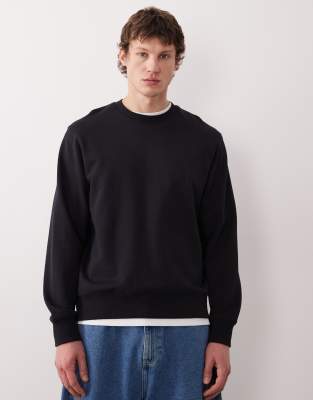 Mango 100 cotton relaxed fit sweatshirt in navy 11590₽