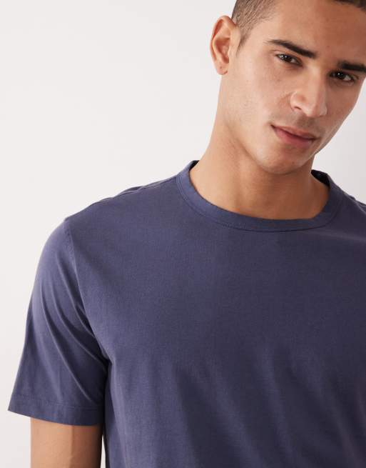 Mango 100% cotton relaxed fit T-shirt in navy, 2 of 5
