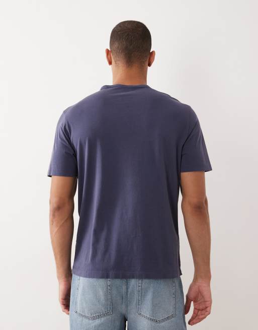 Mango 100% cotton relaxed fit T-shirt in navy, 3 of 5
