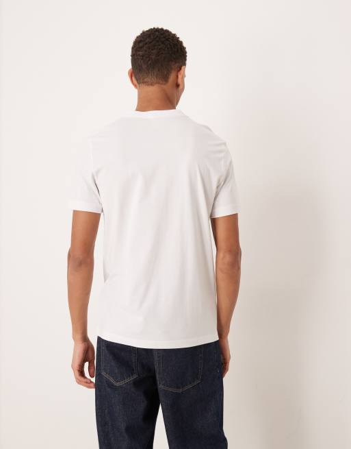 Mango 100% cotton relaxed fit v-neck t-shirt in white, 3 of 5