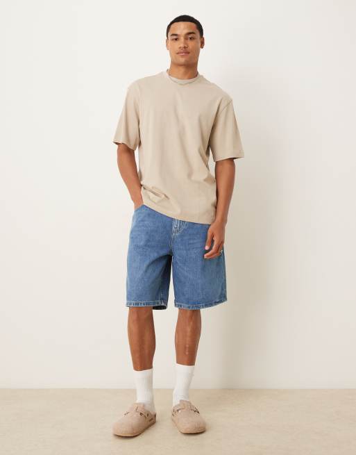 Mango 100% cotton relaxed T-shirt in light beige, 2 of 5